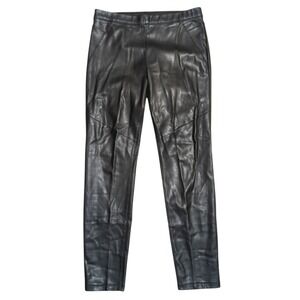 Free People Leggings Black Faux Leather Skinny Pants Womens 29 Edgy Boho Pull On